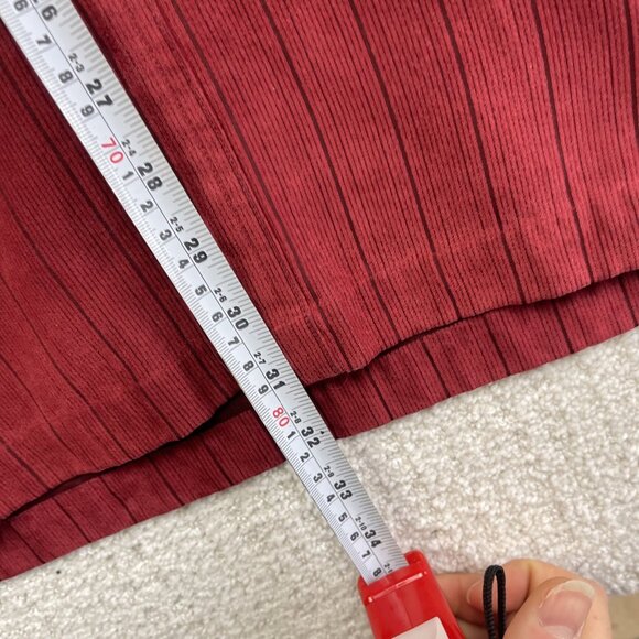 Vintage Pierre Cardin Faux Suede Dark Red Dress Shirt Men Size M Button Up - Picture 7 of 13